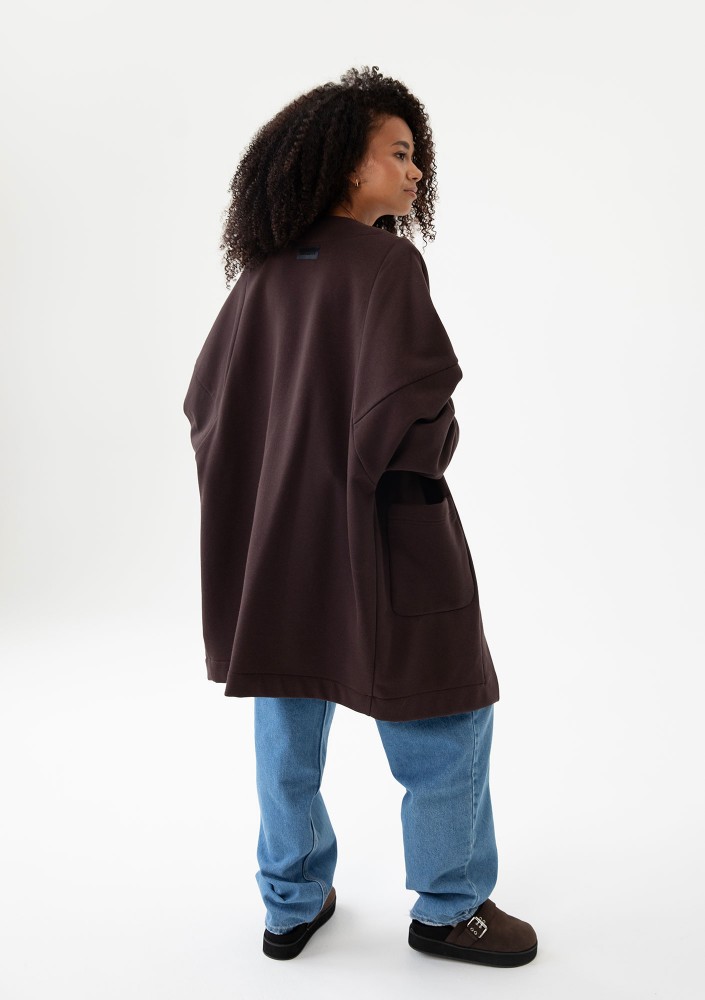 Muva - Dark chocolate kimono cardigan