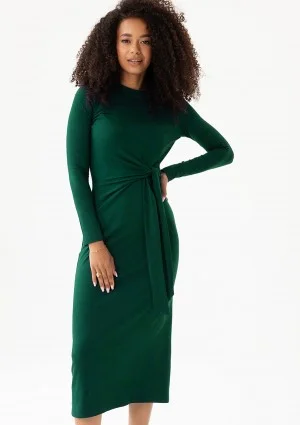 Solene - Green fitted midi dress