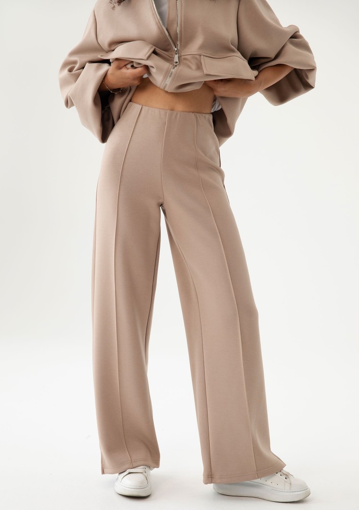 Taro - Latte beige rayon pants