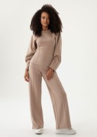 Soya - Bluza z modelującymi przeszyciami z dzianiny soft Latte