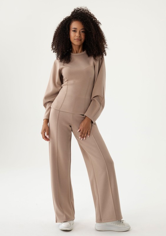 Soya - Latte beige shaping rayon sweatshirt