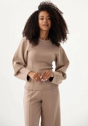 Soya - Latte beige shaping rayon sweatshirt