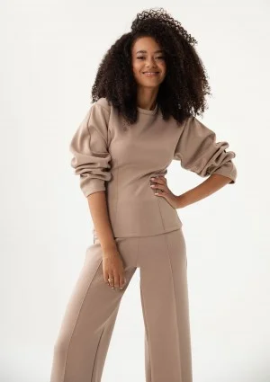 Soya - Latte beige shaping rayon sweatshirt