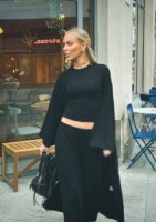 Lumiere - Black rayon wide pants