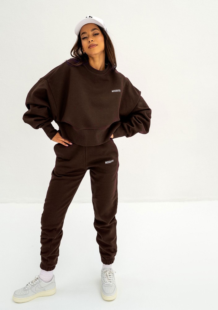 Shore - Dark chocolate brown simple sweatshirt