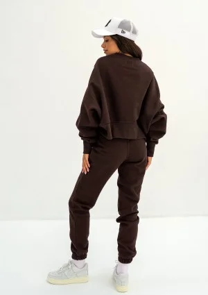 Shore - Dark chocolate brown simple sweatshirt