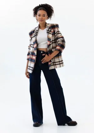 Ridge - Winceyette checked blazer Red