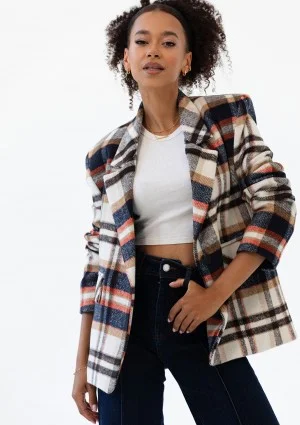 Ridge - Winceyette checked blazer Red