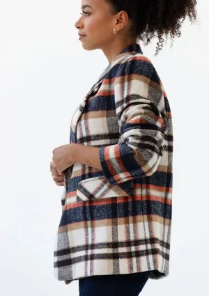 Ridge - Winceyette checked blazer Red