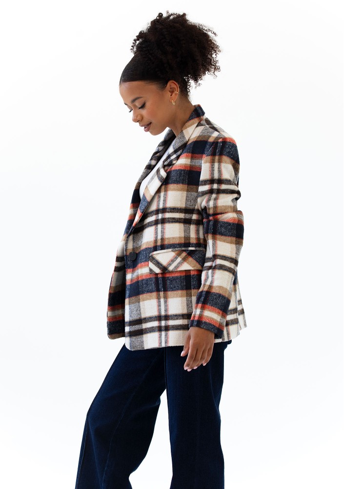 Ridge - Winceyette checked blazer Red