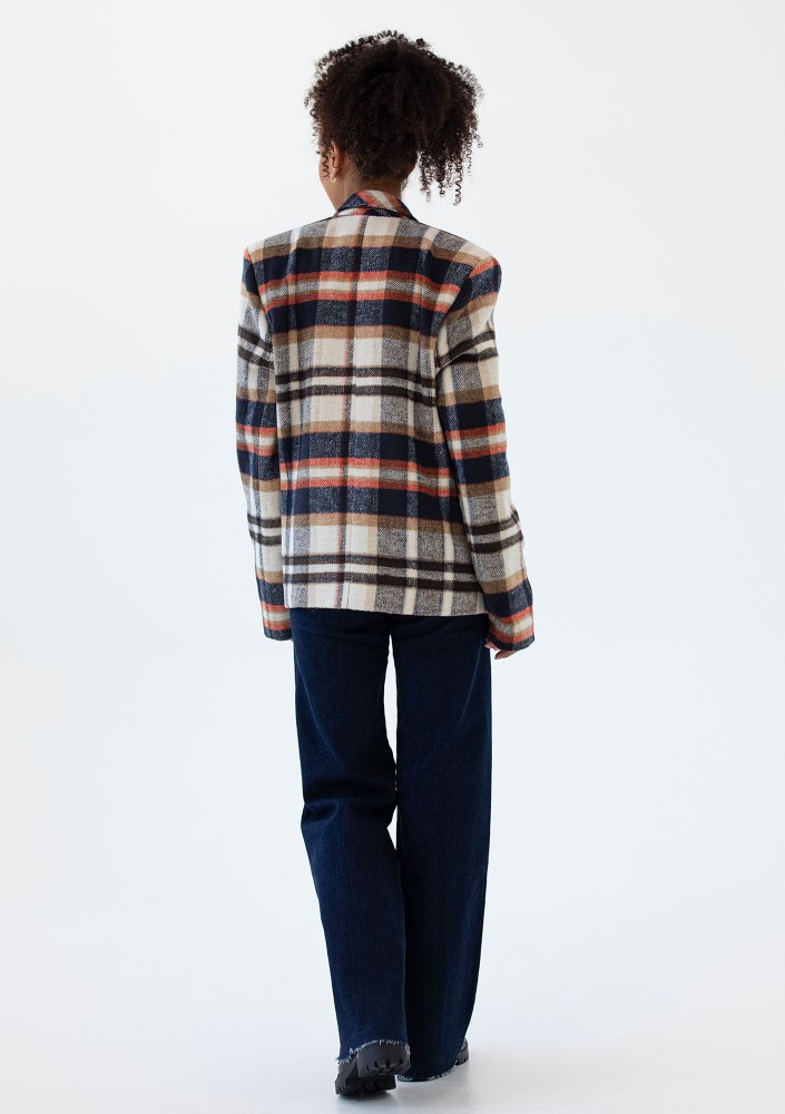 Ridge - Winceyette checked blazer Red