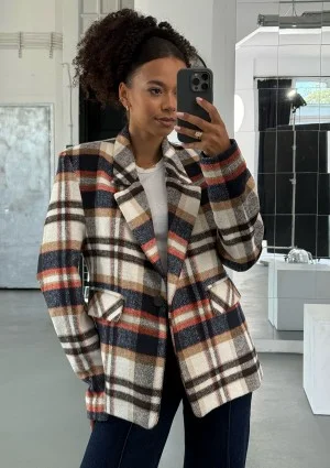 Ridge - Winceyette checked blazer Red