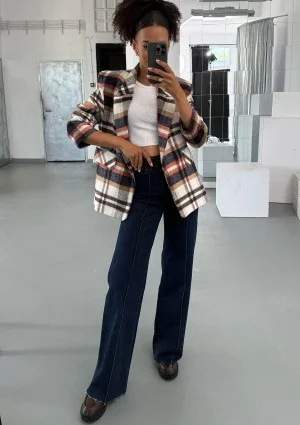 Ridge - Winceyette checked blazer Red