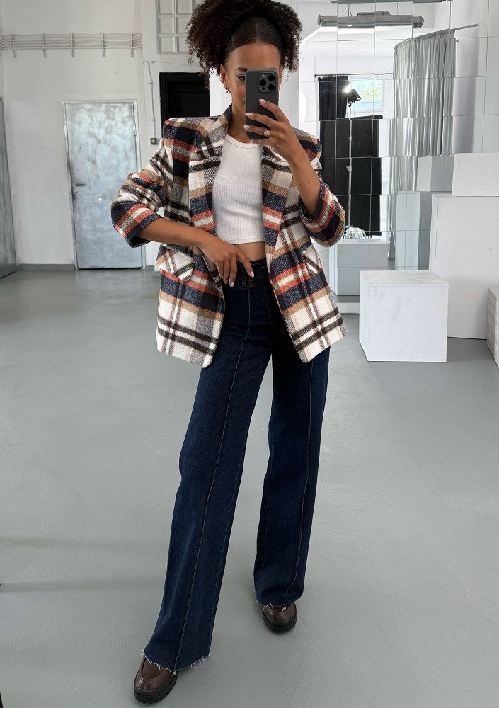 Ridge - Winceyette checked blazer Red