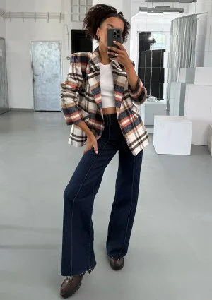 Ridge - Winceyette checked blazer Red