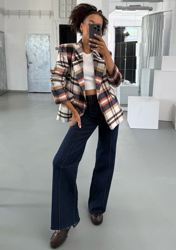 Ridge - Winceyette checked blazer Red