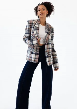 Ridge - Winceyette checked blazer Blue