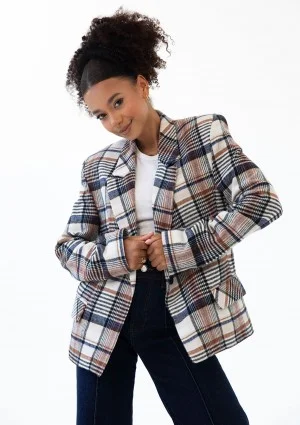 Ridge - Winceyette checked blazer Blue