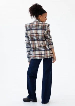 Ridge - Winceyette checked blazer Blue
