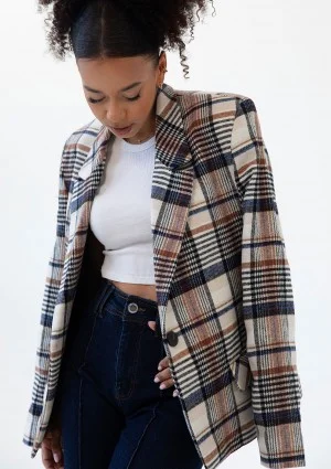 Ridge - Winceyette checked blazer Blue