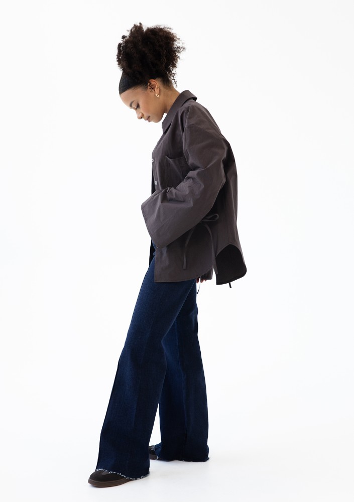 Floe - Brown oversize cotton shirt