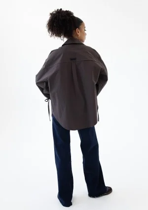 Floe - Brown oversize cotton shirt