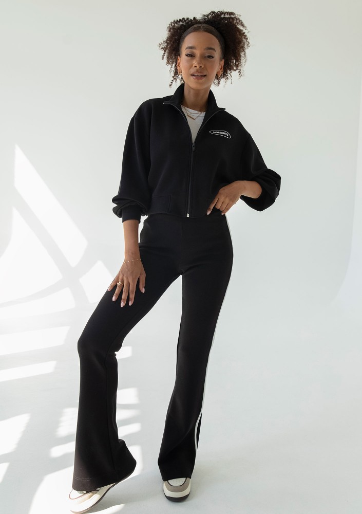 Relay - Short black zipped jumper