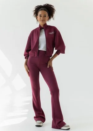 Relay - Slim fit claret trousers