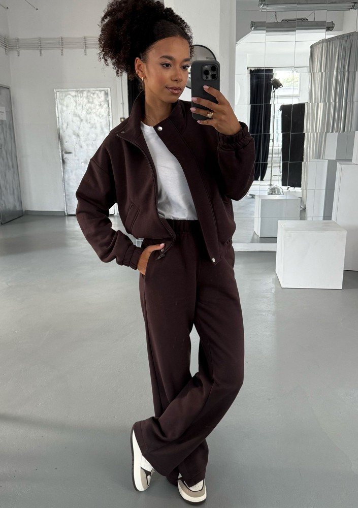 Tide - Rozpinana bluza bomberka Dark Chocolate