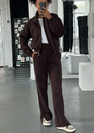 Tide - Rozpinana bluza bomberka Dark Chocolate