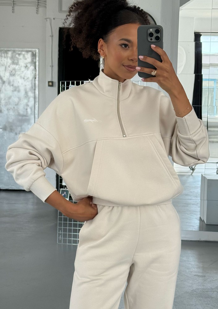 Tide - Coconuty zipped college jumper