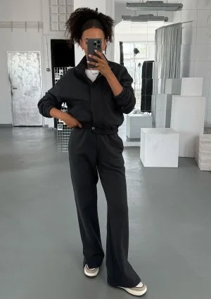 Tide - Spodnie dresowe z rozcięciem Black