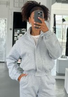 Tide - Rozpinana bluza bomberka Grey Melange