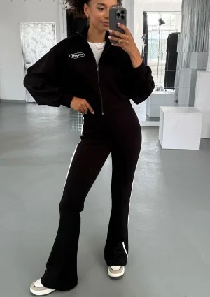 Relay - Short black zipped jumper