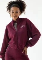 Relay - Short claret zipped jumper