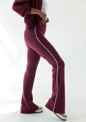 Relay - Slim fit claret trousers