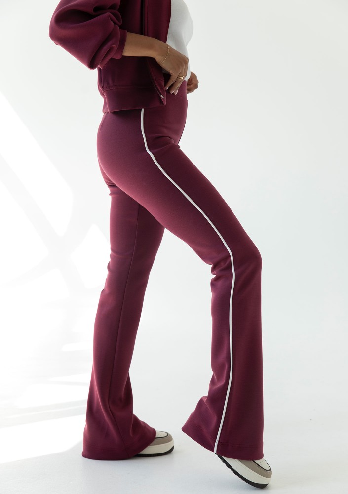 Relay - Slim fit claret trousers
