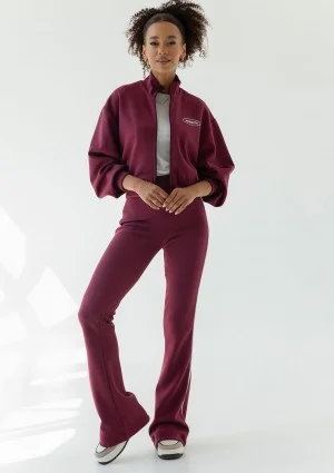 Relay - Slim fit claret trousers