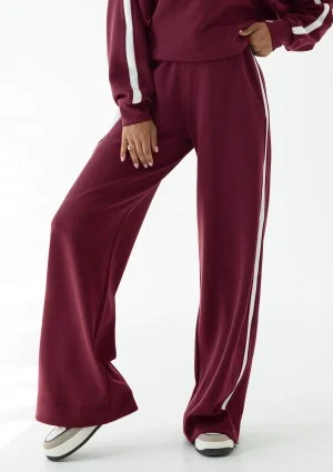 Sway - Claret striped sweatpants
