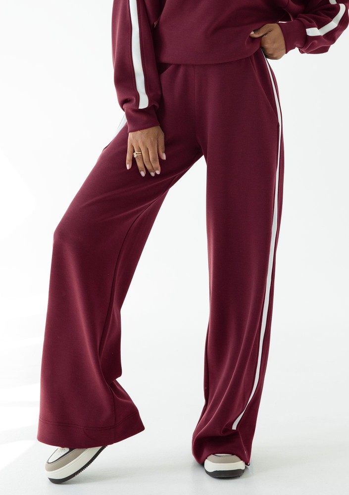 Sway - Claret striped sweatpants