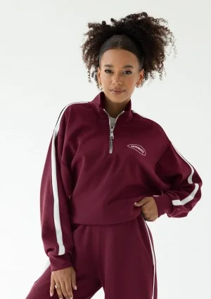 Sway - Claret striped jumper