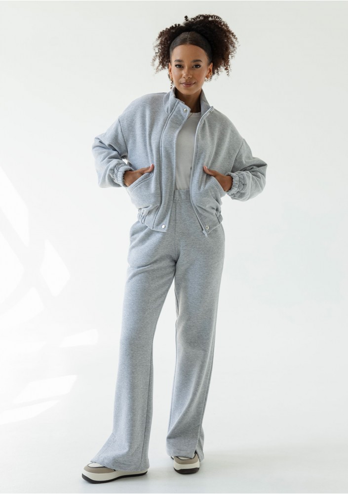 Tide - Rozpinana bluza bomberka Grey Melange