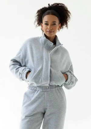 Tide - Rozpinana bluza bomberka Grey Melange