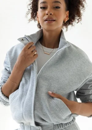 Tide - Rozpinana bluza bomberka Grey Melange