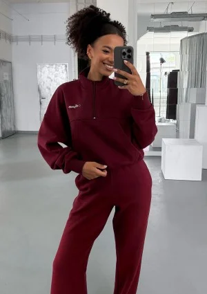 Tide - Claret zipped college jumper