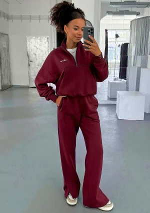 Tide - Claret zipped college jumper