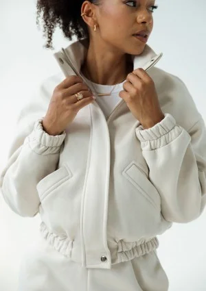 Tide - Coconuty zipped bomber jumper