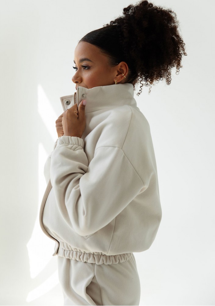 Tide - Coconuty zipped bomber jumper