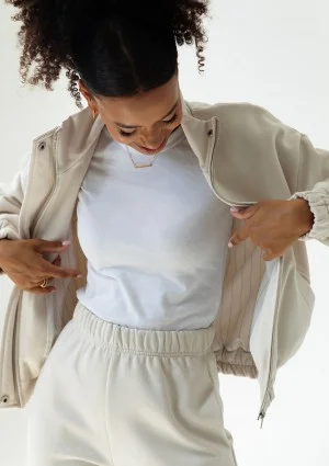 Tide - Coconuty zipped bomber jumper