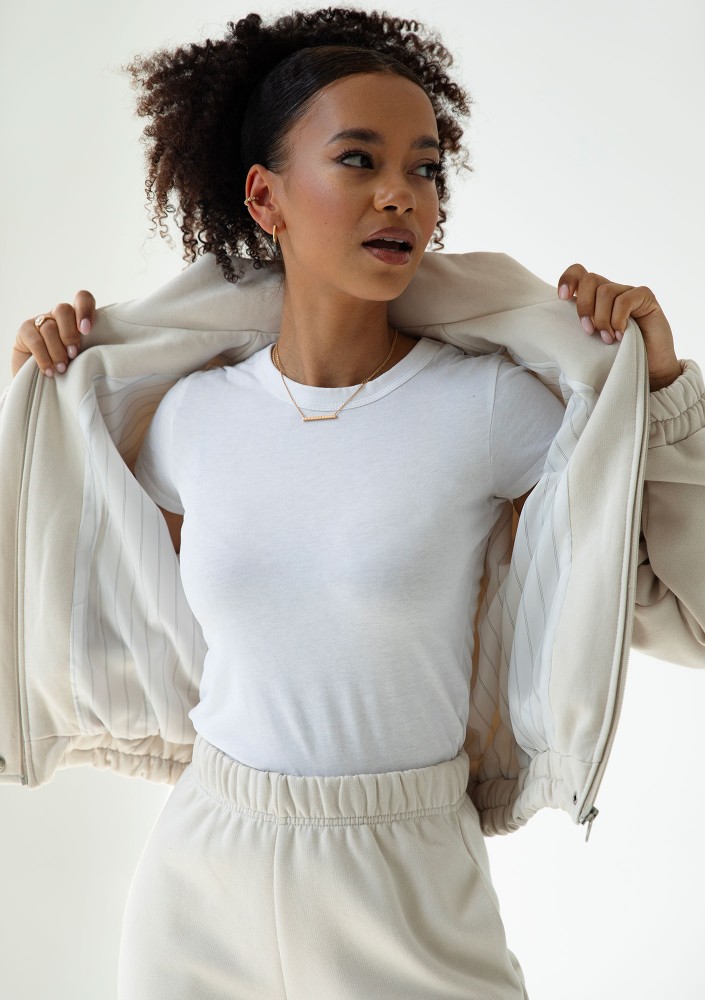 Tide - Coconuty zipped bomber jumper